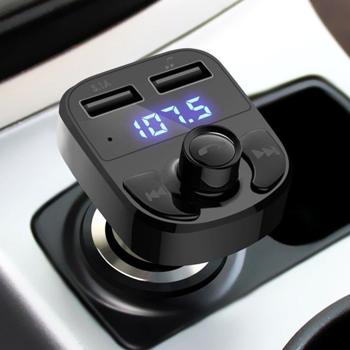Phone Accessories You Need - Bluetooth FM-Transmitter Auto-Ladegerät Dual-USB-Anschluss Auto-Ladeadapter Universeller