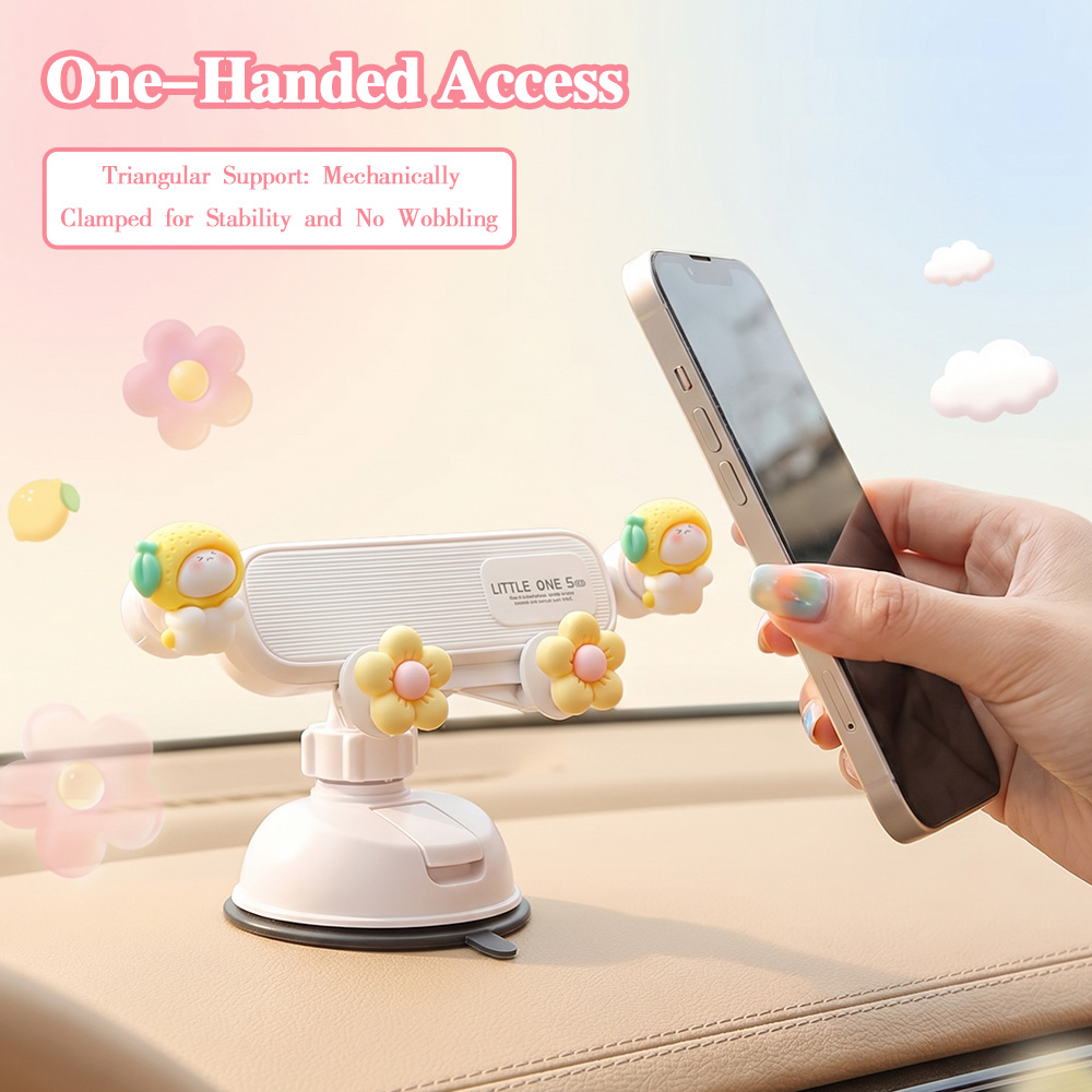 Phone Accessories You Need - Saugnapf-Autohalterung mit Automatischer Verriegelung, 360° Drehbare