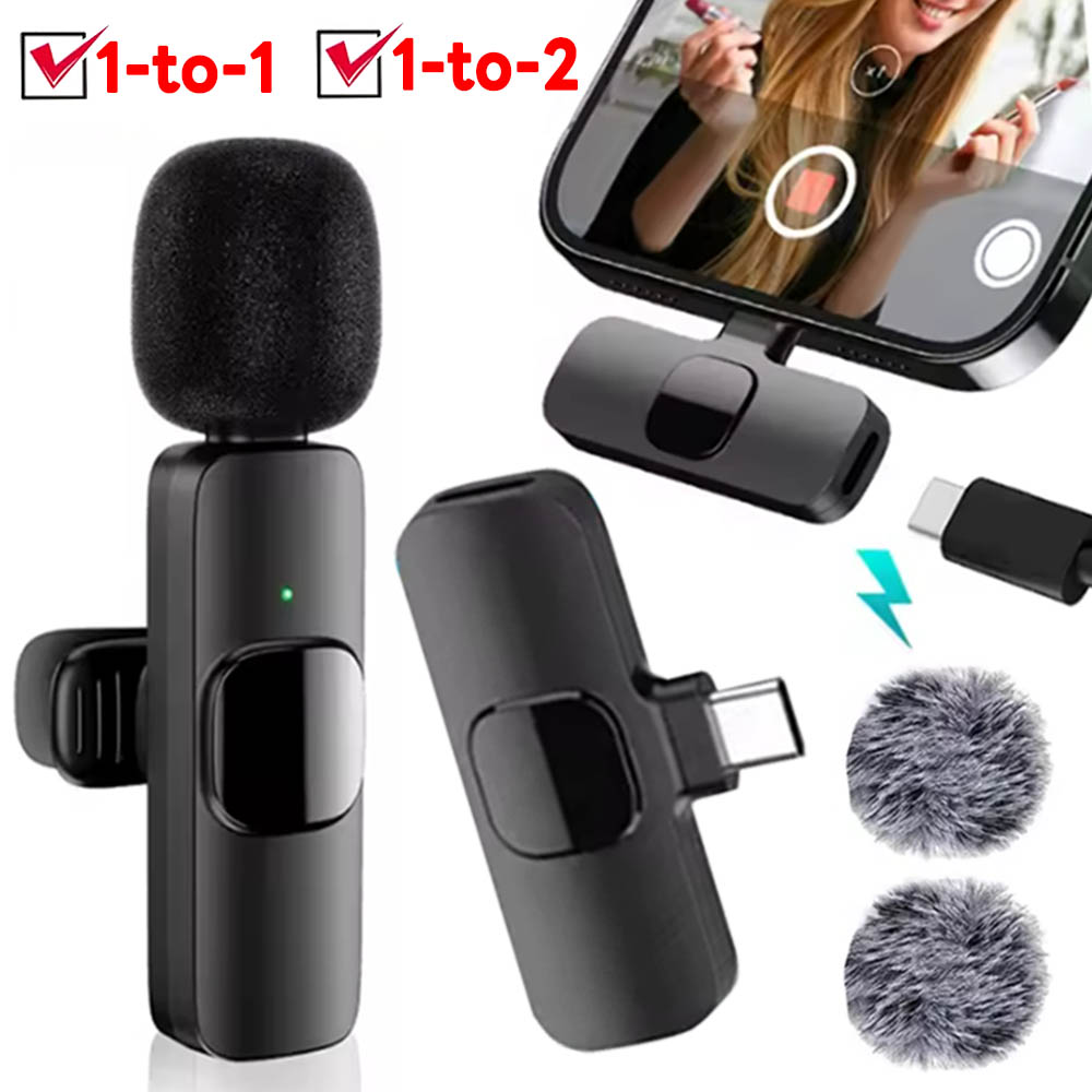Type C Adapter - 1-zu-2 1-zu-1 Mini Audio-Video-Aufnahme Typ-C Mikrofon