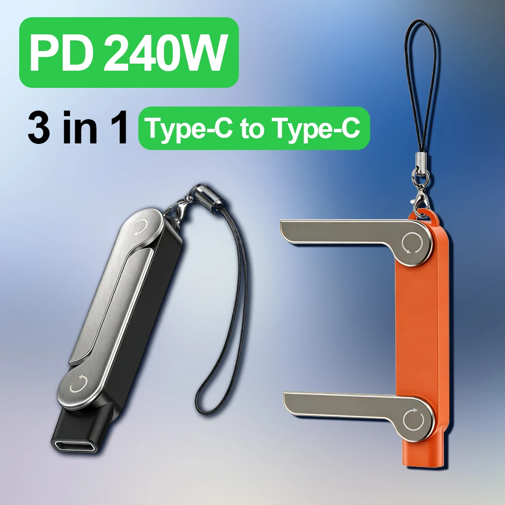 Type C Adapter - USB Typ-C Flaches Ladekabel mit Unsichtbarer