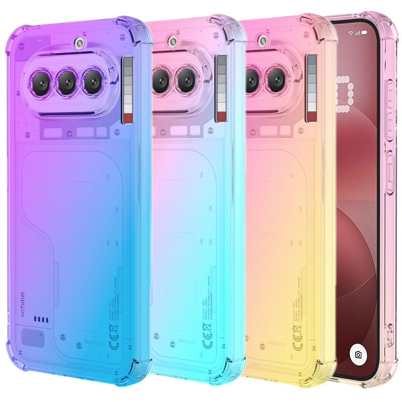 Phone Accessories Nothing - Vier-Ecken-stoßfeste, farbverlaufende TPU-Hülle für Nothing Phone