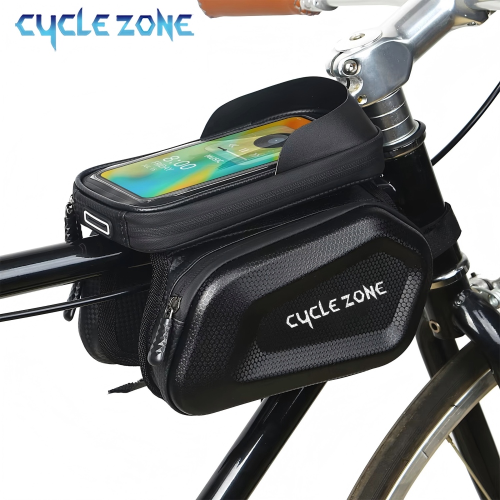 Phone Zone Accessories & Repair Lake Charles La - Große Fahrrad-Oberrohrtasche mit Touchscreen-Handyhalterung, MTB-Rahmentasche, Fahrrad-Aufbewahrung,