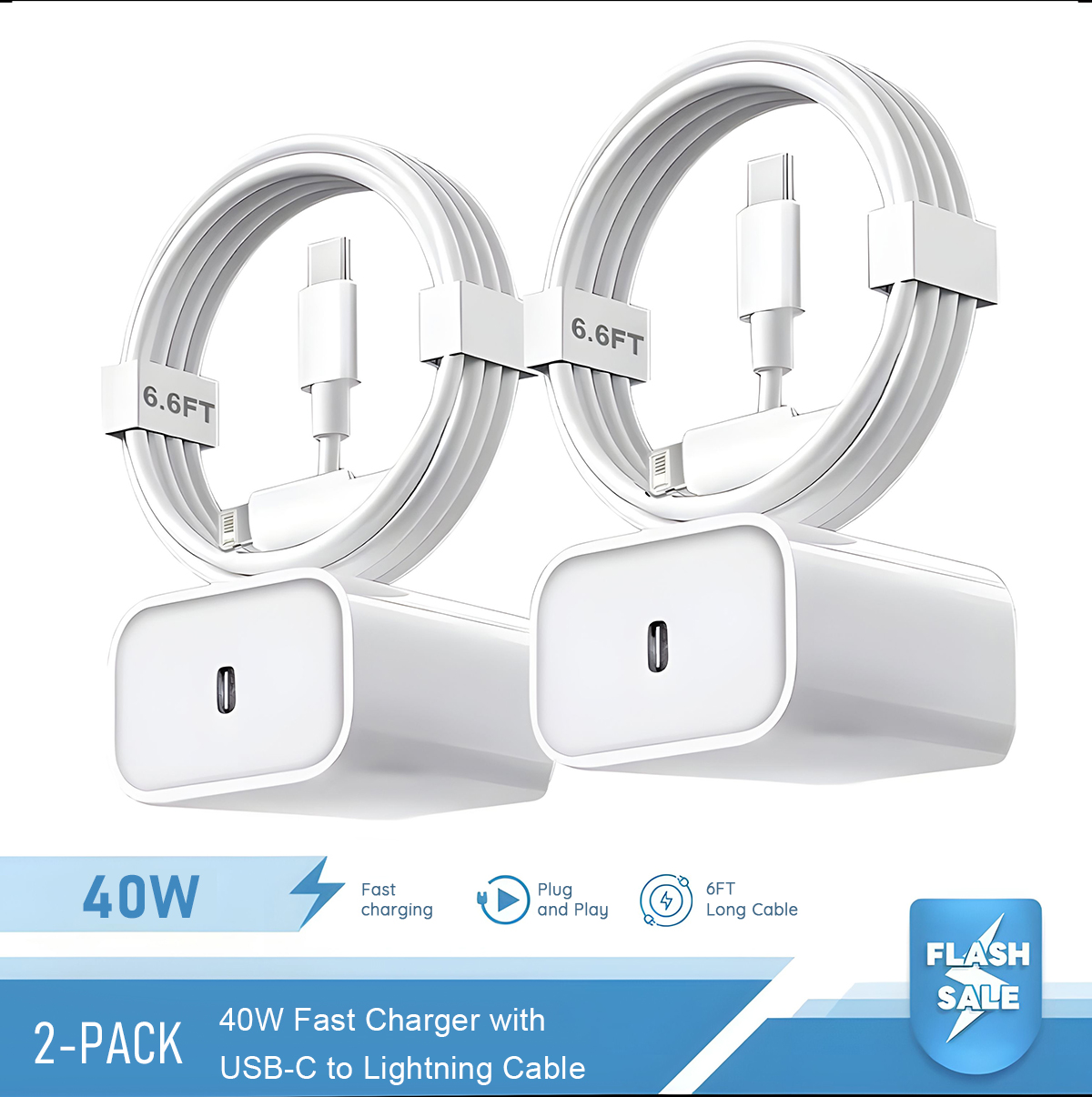 Phone Accessories Nothing - 2-4er Set 40W Schnellladegerät für iPhone