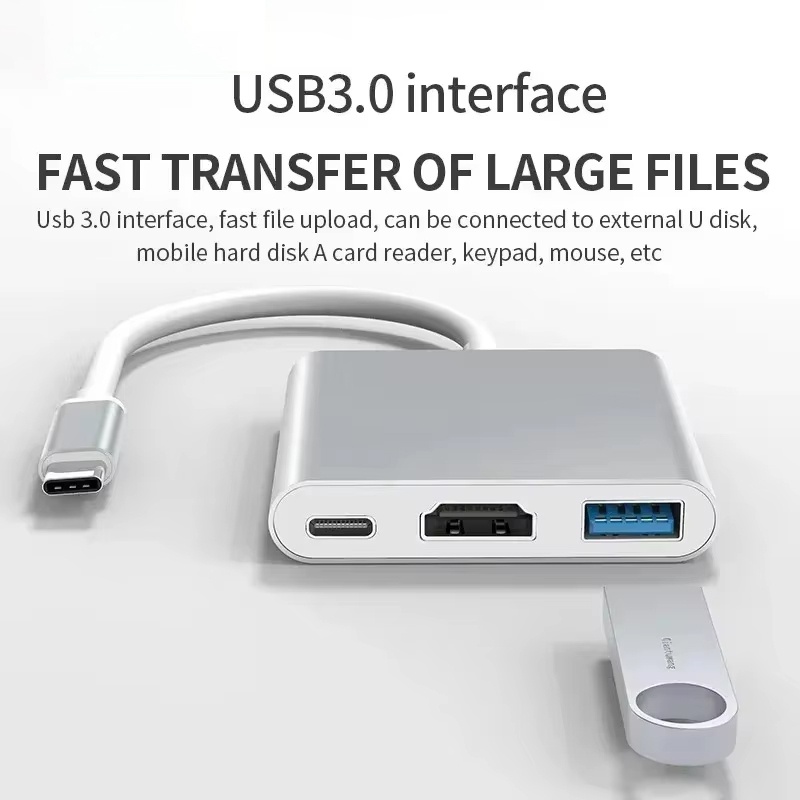 3-in-1 Typ-C zu HDMI-kompatibl – Hdmi Phone Adapter Bewertung und Preis