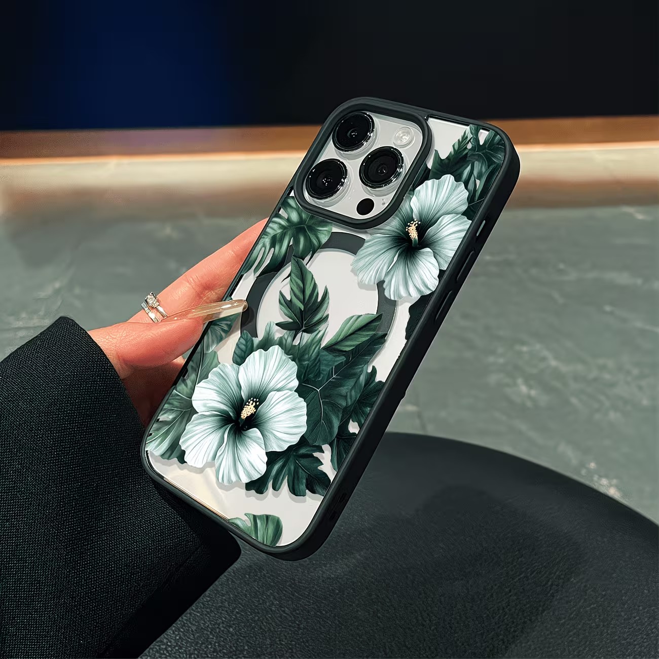 Grüne Blumenmuster Handyhülle  – Phone Accessories Magnetic Bewertung und Preis