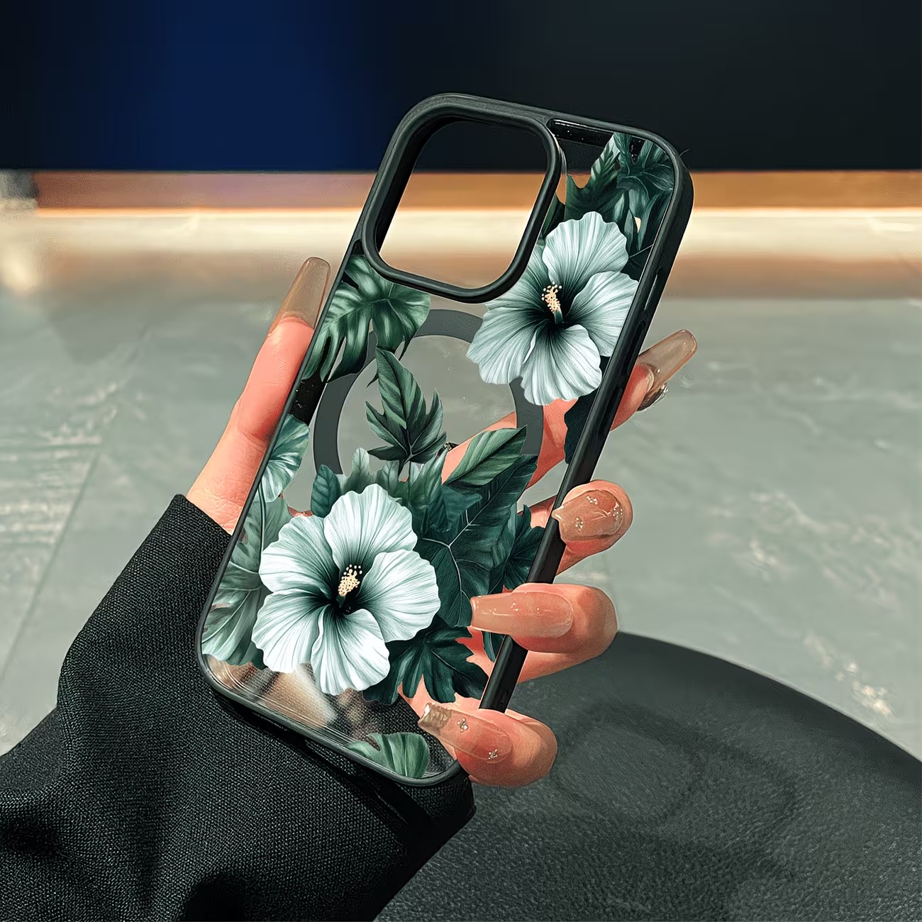 Grüne Blumenmuster Handyhülle  – Phone Accessories Magnetic Bewertung und Preis